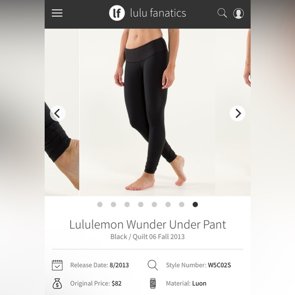 Lululemon *Reversible Wunder Under Pants in Quilt 06 Fall 2013 Women’s Size 6 - Picture 3 of 7